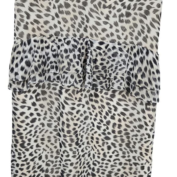 Vtg Victorias Secret Womens Sz 4 Slip Dress Cream Leopard‎ Lined Flowy Y2K 90s - Picture 4 of 12